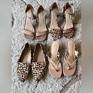 a new day Beige/Tan Strappy Sandals and Leopard Mix Pack